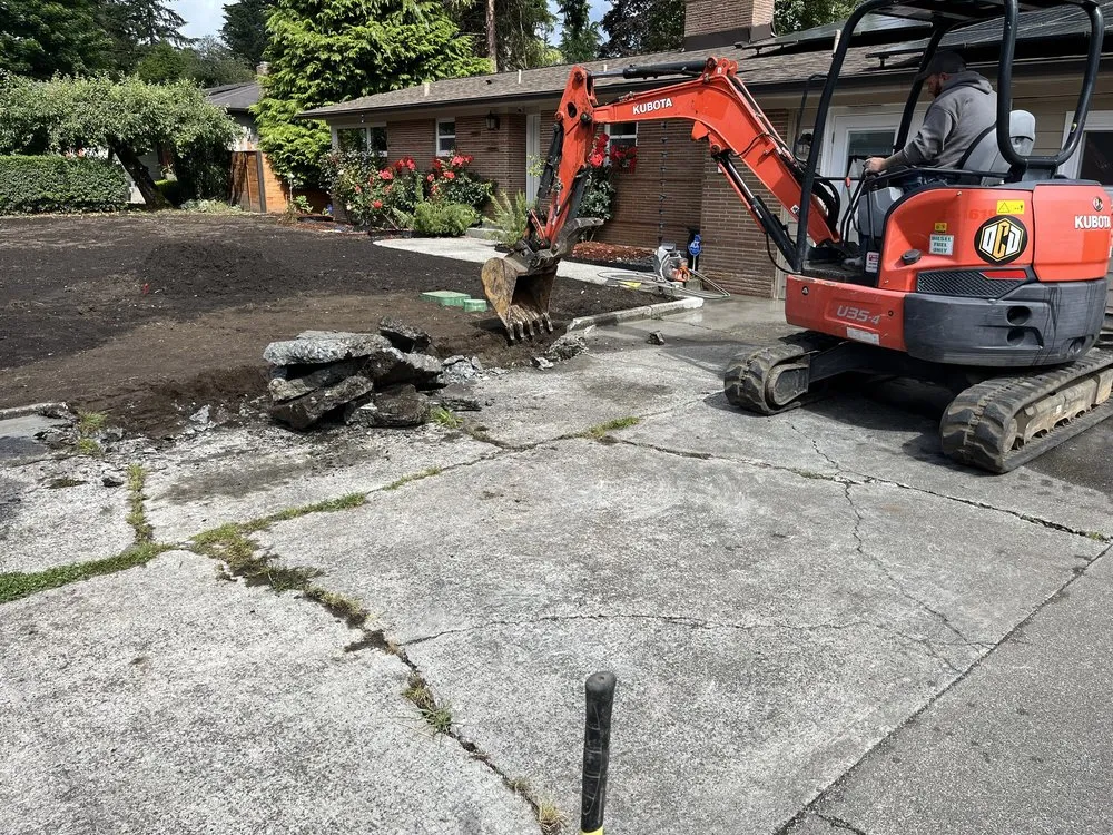 Custom garden landscaping for residential properties in East Olympia, WA by Olympia Construction & Development