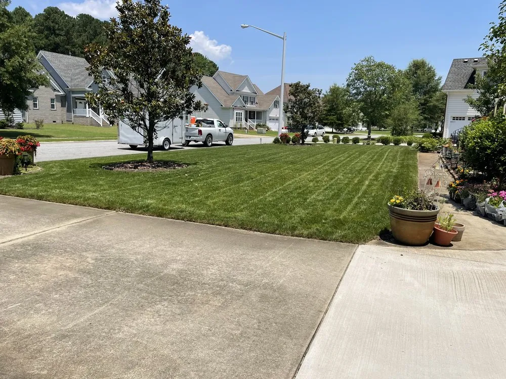 Custom residential landscaping in Portsmouth, VA by Olympic Land & Lawn