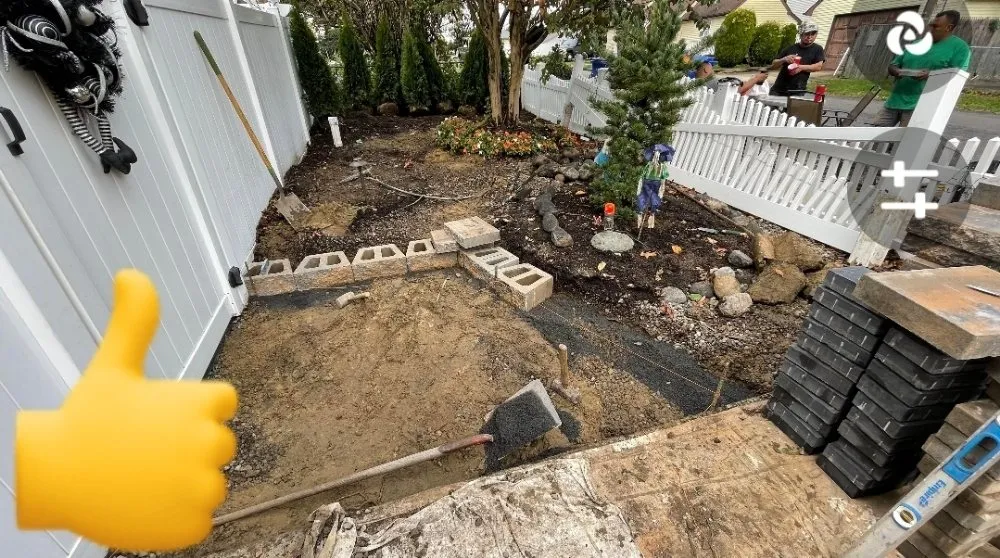 Custom landscape installation in Lakewood, NJ by O&M Masonry & Contractors