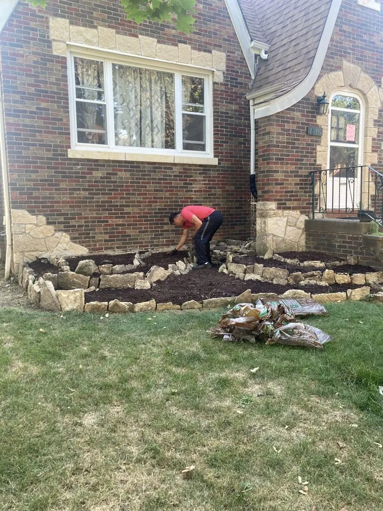 Custom landscape installation for beautiful yards across Berwyn, IL - Omar C Lawn