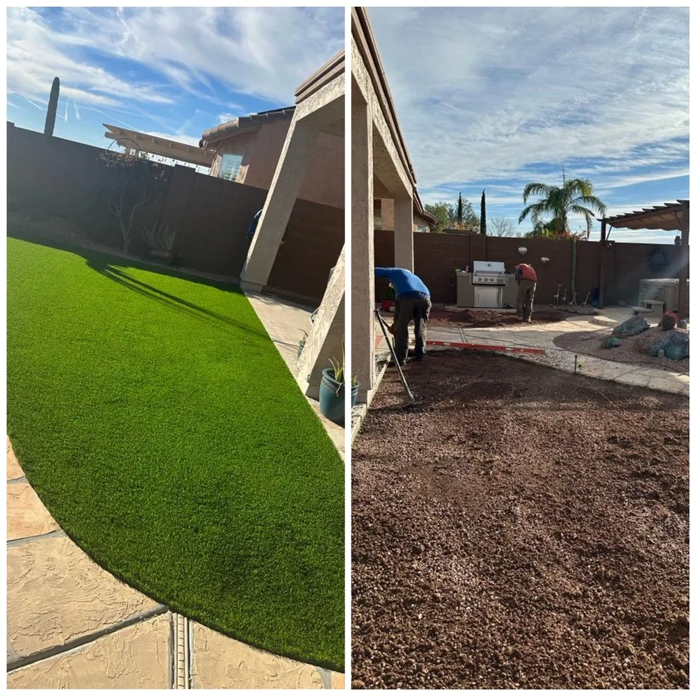 Expert lawn mowing service for homes in Mesa, AZ by Omar Flores Landscaping
