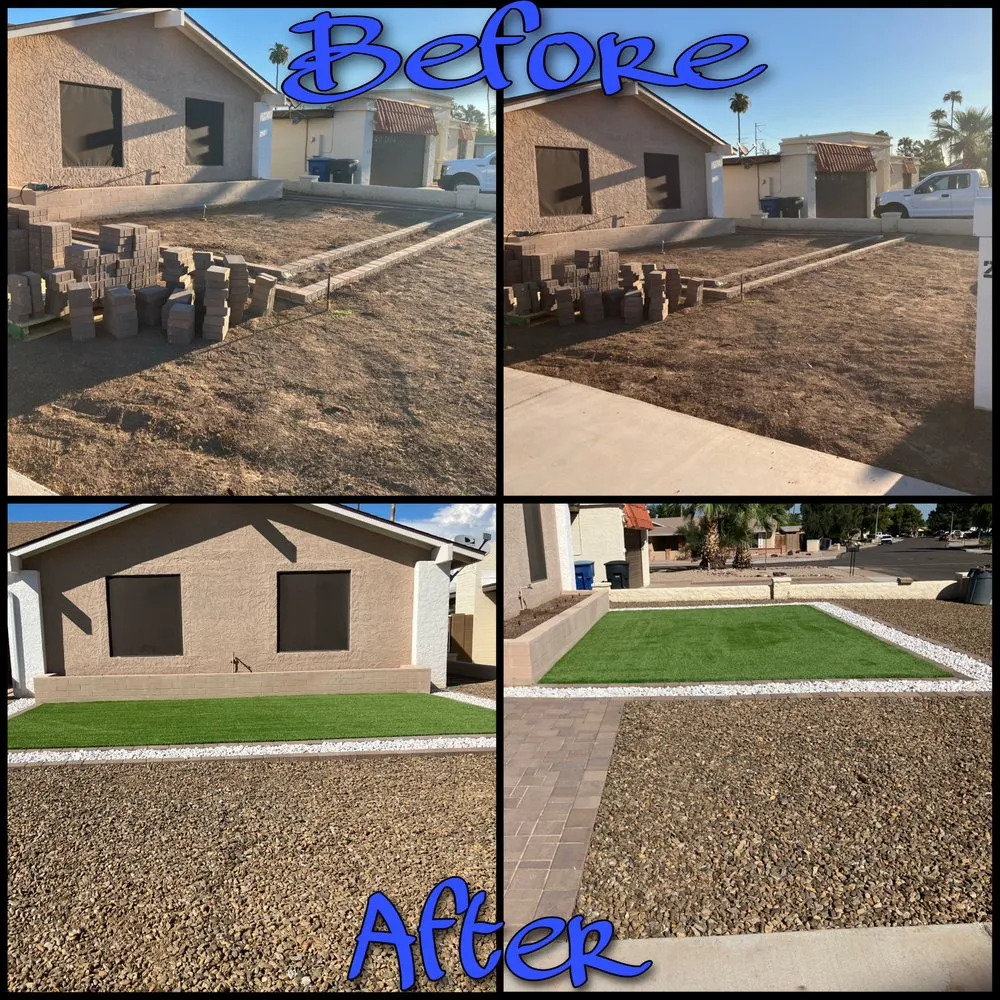 Custom outdoor landscaping in Mesa, AZ - Omar Flores Landscaping
