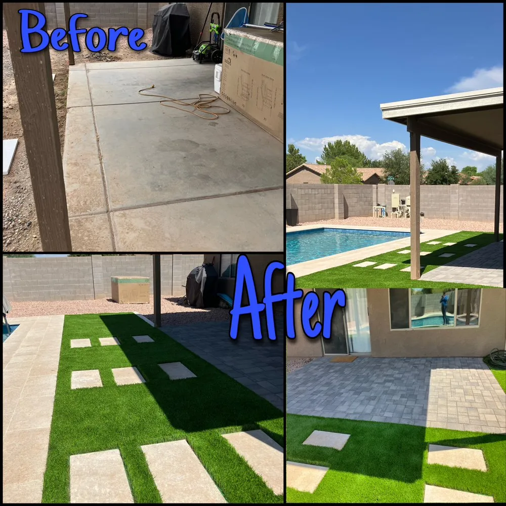 Professional landscaping services for residential properties in Mesa, AZ by Omar Flores Landscaping