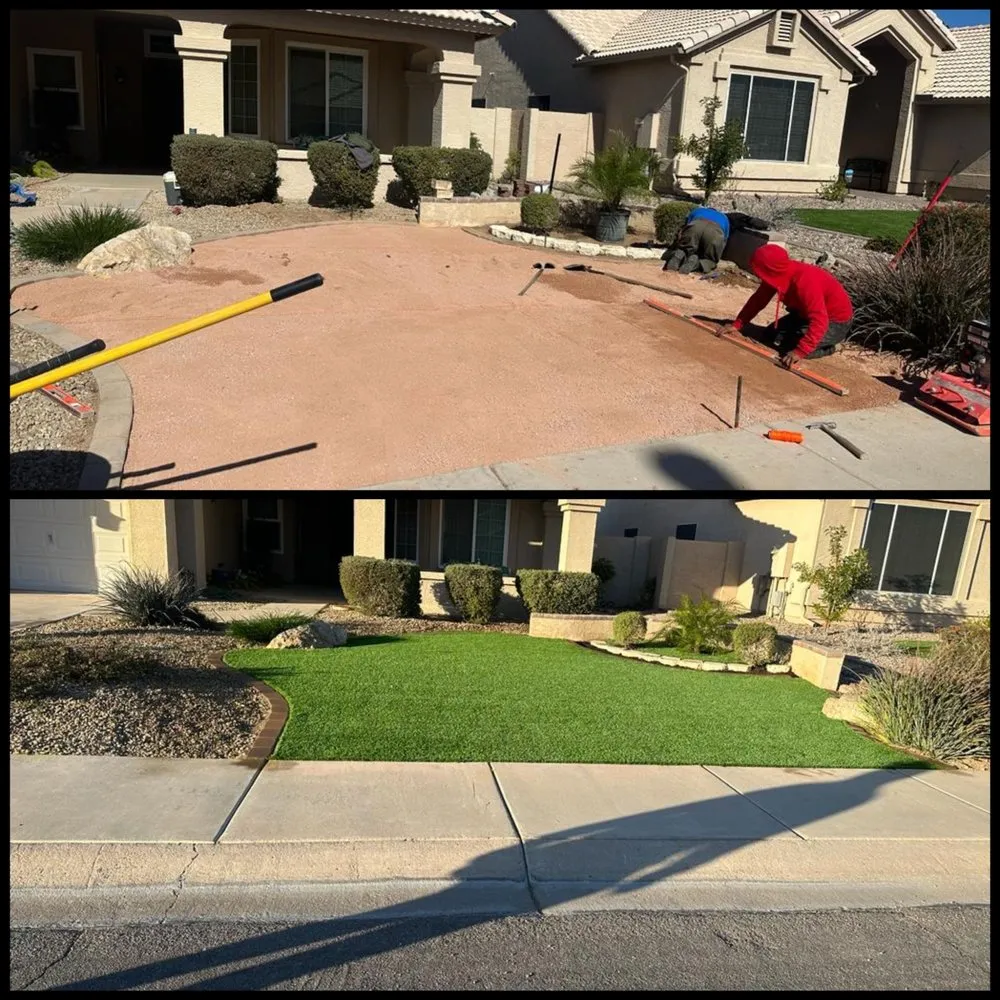 Custom yard cleanup service in Mesa, AZ by Omar Flores Landscaping