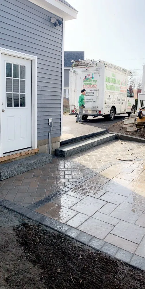 Affordable landscaping services in Dedham, MA by Omar Masonry And Painting