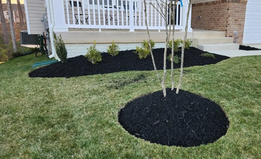 Custom garden landscaping for homes in Saint Charles, MD by Omar's Lawn Care