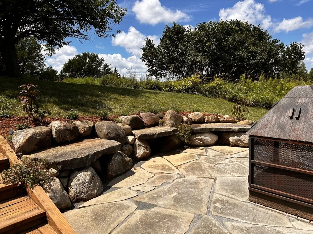 Top-rated garden landscaping in East Grand Rapids, MI by Omega Brick & Landscaping