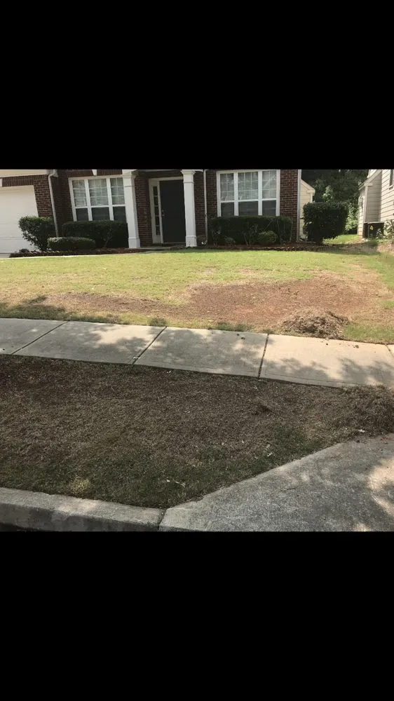 Custom outdoor landscaping with custom design in Lawrenceville, GA by Omega Lawncare