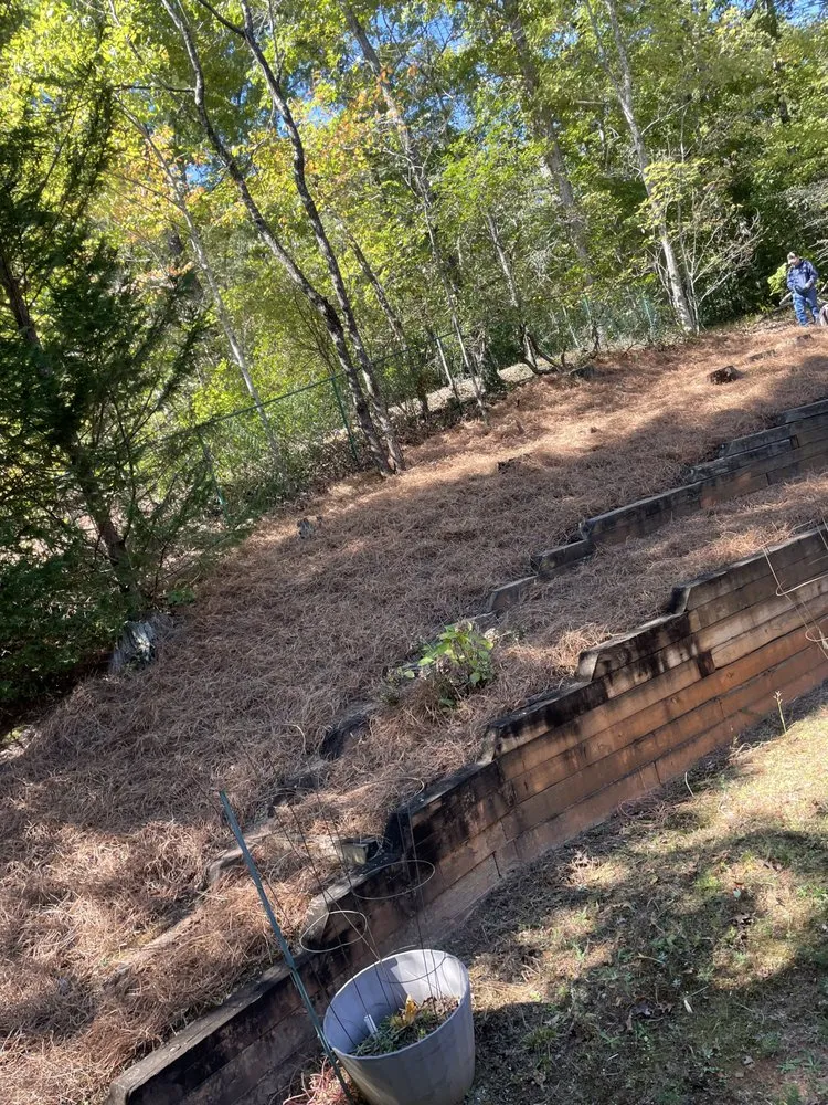 Custom garden landscaping in Gainesville, GA by On Point Landscaping & Property Maintenance.