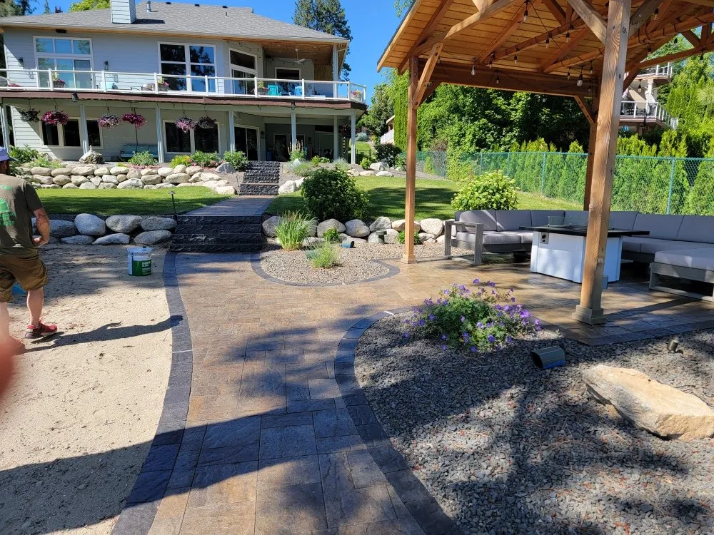 Affordable outdoor landscaping with custom design in Priest River, ID by On Point Tree & Lawn