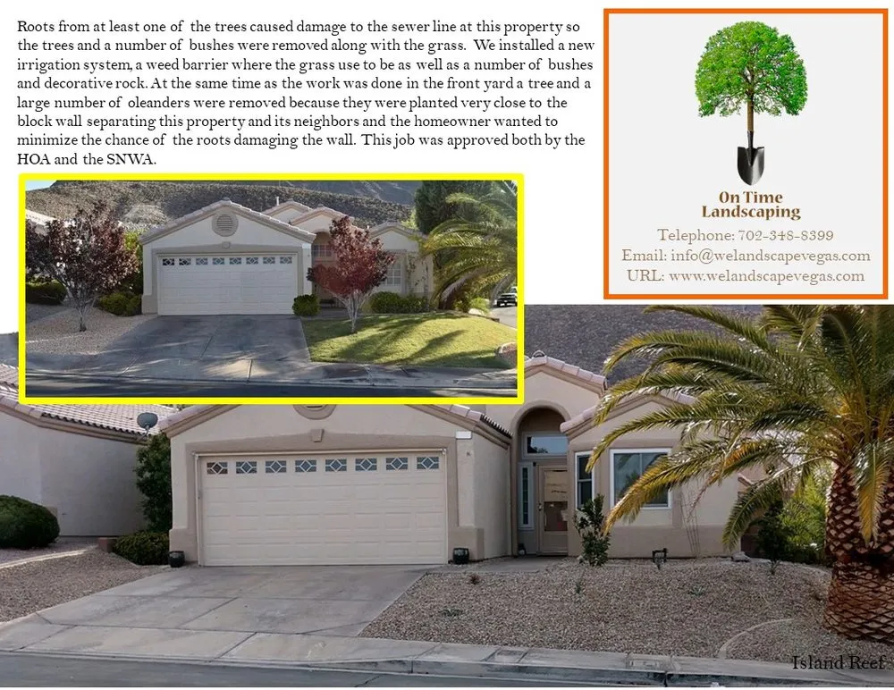 Professional lawn care service near you across Las Vegas, NV - On Time Landscaping