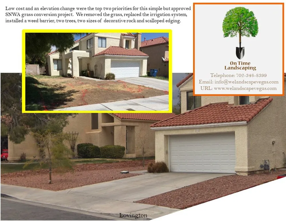 Top-rated yard maintenance in Las Vegas, NV by On Time Landscaping