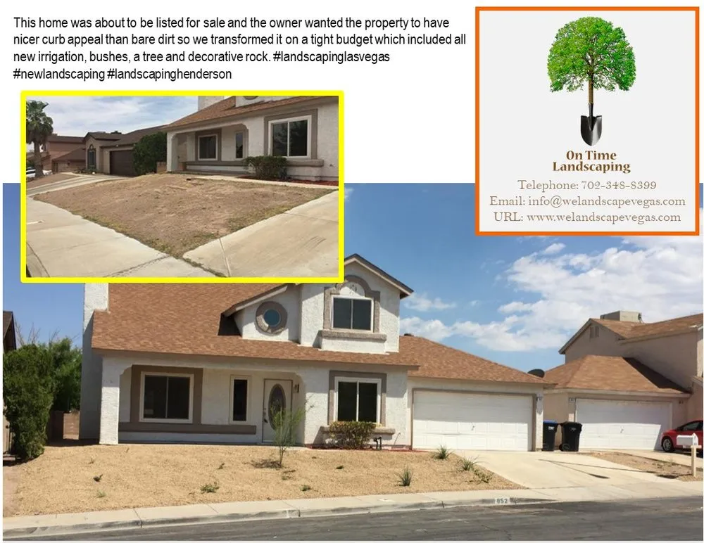 Custom yard maintenance for residential properties across Las Vegas, NV - On Time Landscaping