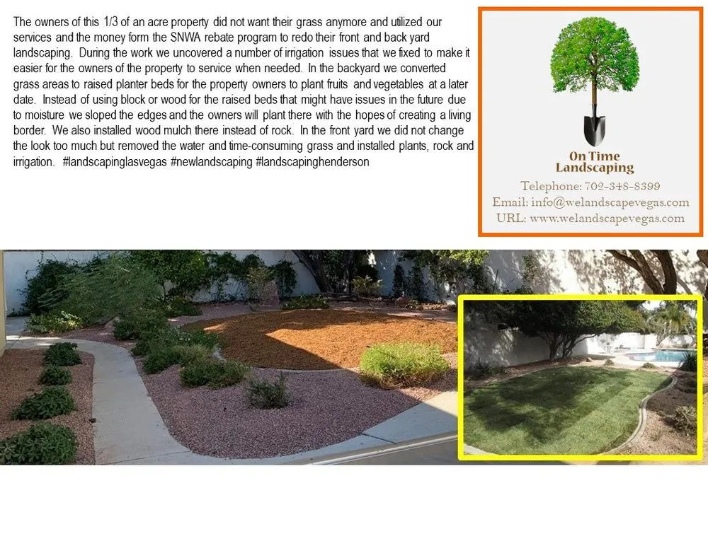 Reliable outdoor landscaping in Las Vegas, NV by On Time Landscaping