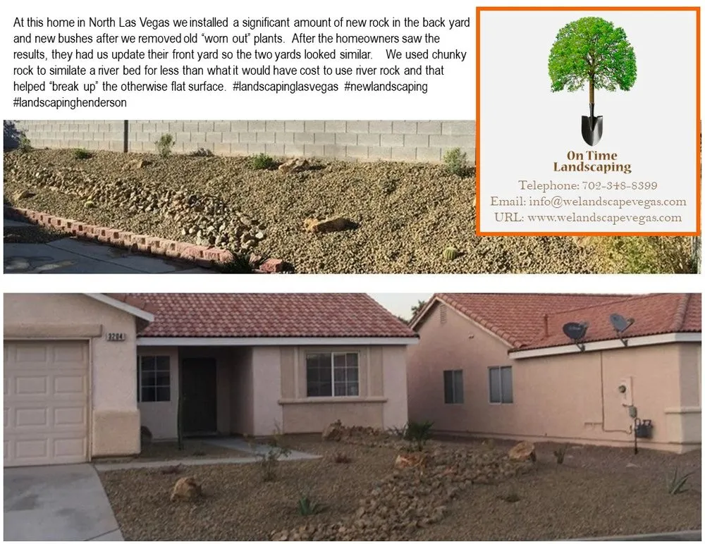 Professional landscape design for homes across Las Vegas, NV - On Time Landscaping