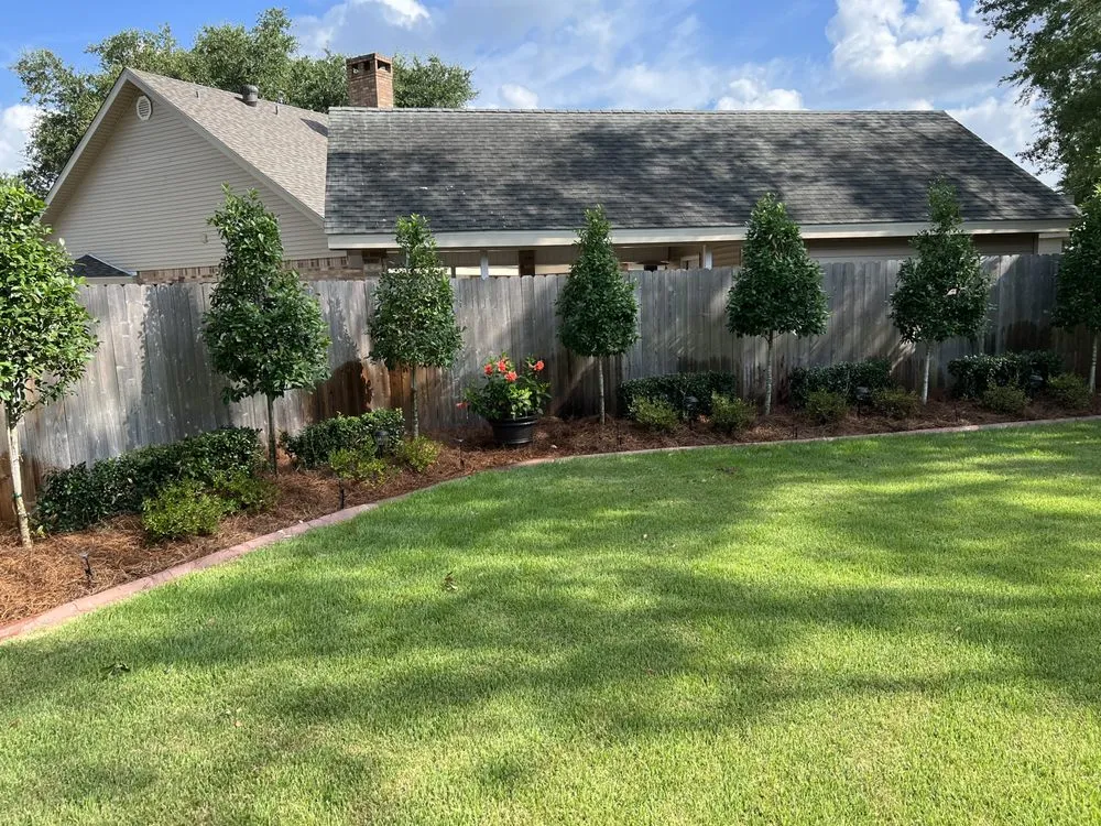 Custom landscaping services for homes in River Ridge, LA by On Time Lawn Services