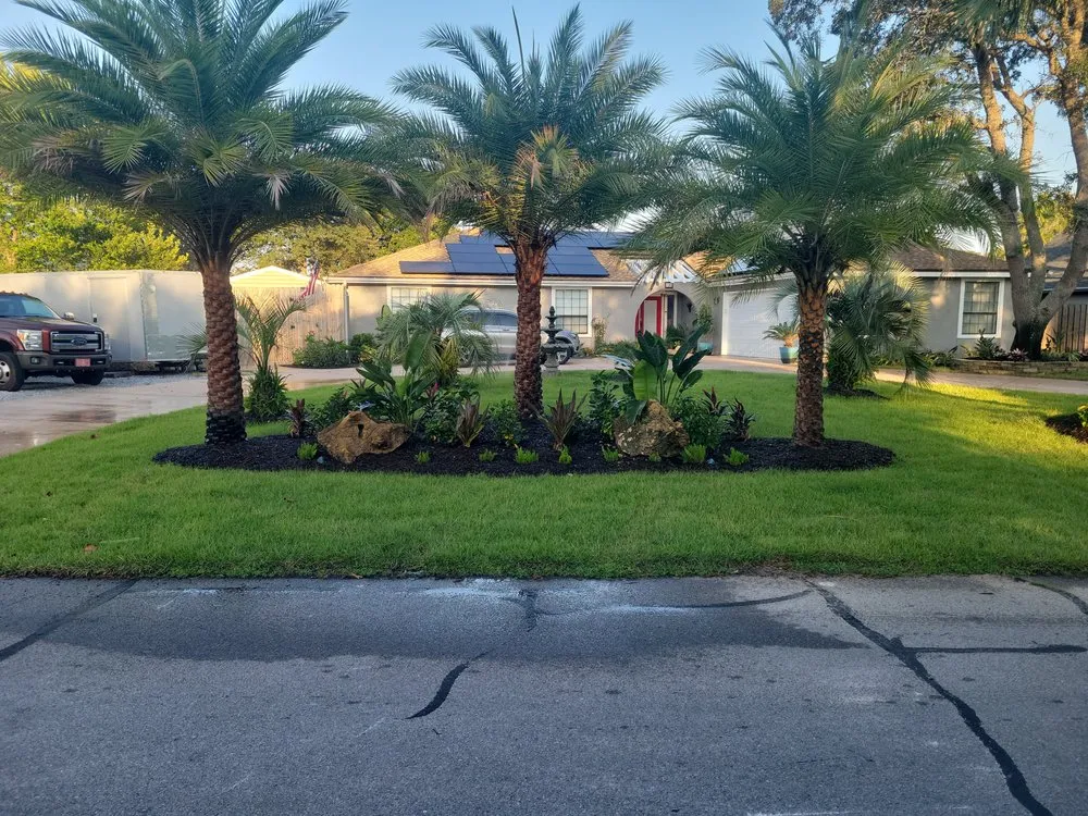 Professional landscape installation in Southport, FL by On Track Lawn Care