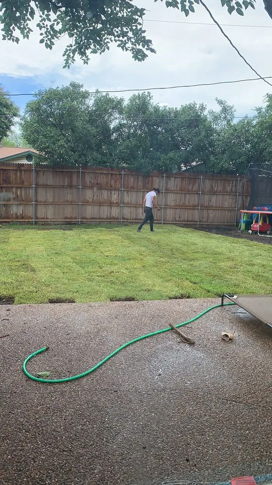 Affordable landscape installation in Keller, TX by One Awesome Dad