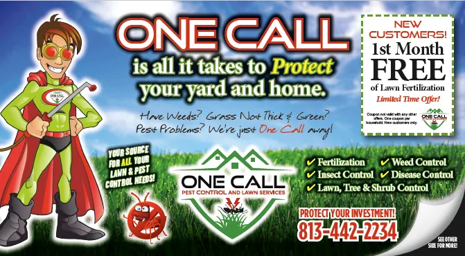 Trusted garden landscaping for beautiful yards in Tampa, FL by One Call Pest Control and Lawn Services