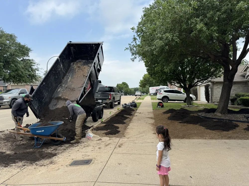 Professional lawn mowing service for homes in Fort Worth, TX by One Green Lawn Landscaping