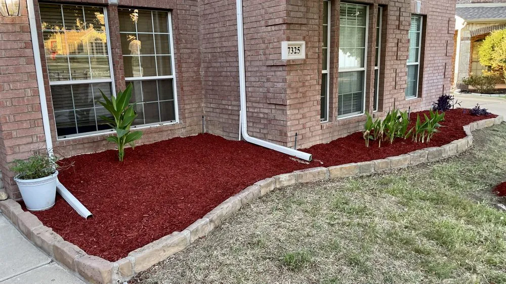 Affordable landscape design in Fort Worth, TX by One Green Lawn Landscaping