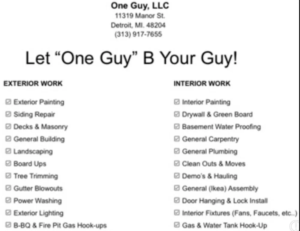 Custom yard cleanup service for year-round maintenance in Detroit, MI by One Guy