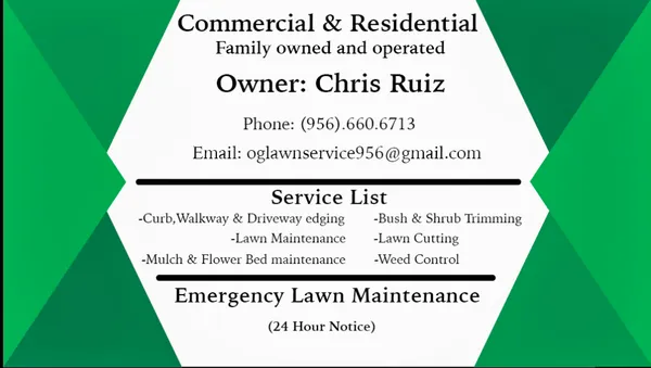 One Guy Lawn Service Logo