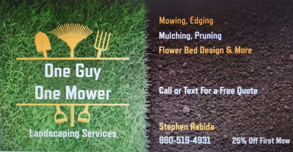 Custom yard maintenance experts serving Willimantic, CT - One Guy One Mower