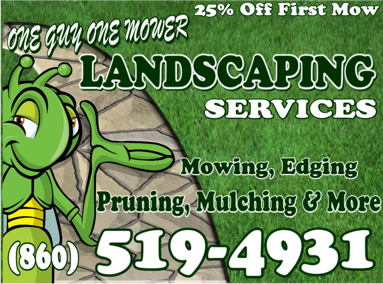 Local outdoor landscaping experts serving Willimantic, CT - One Guy One Mower