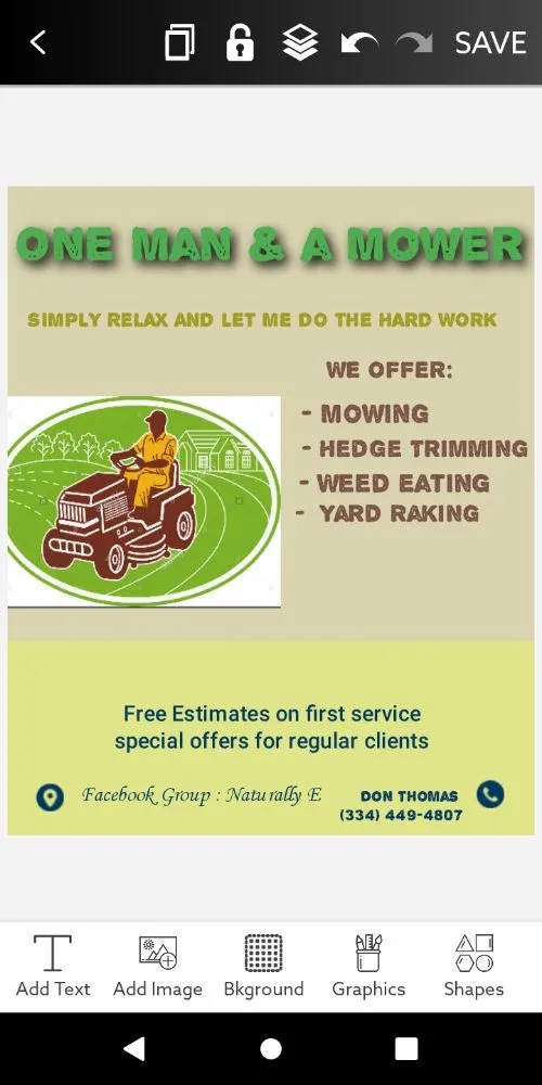 Professional lawn care service for residential properties across Coy, AL - One Man & A Mower