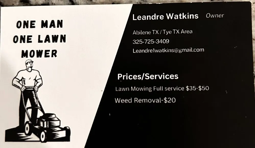 Professional yard cleanup service for homes in Abilene, TX by One Man One Lawn Mower