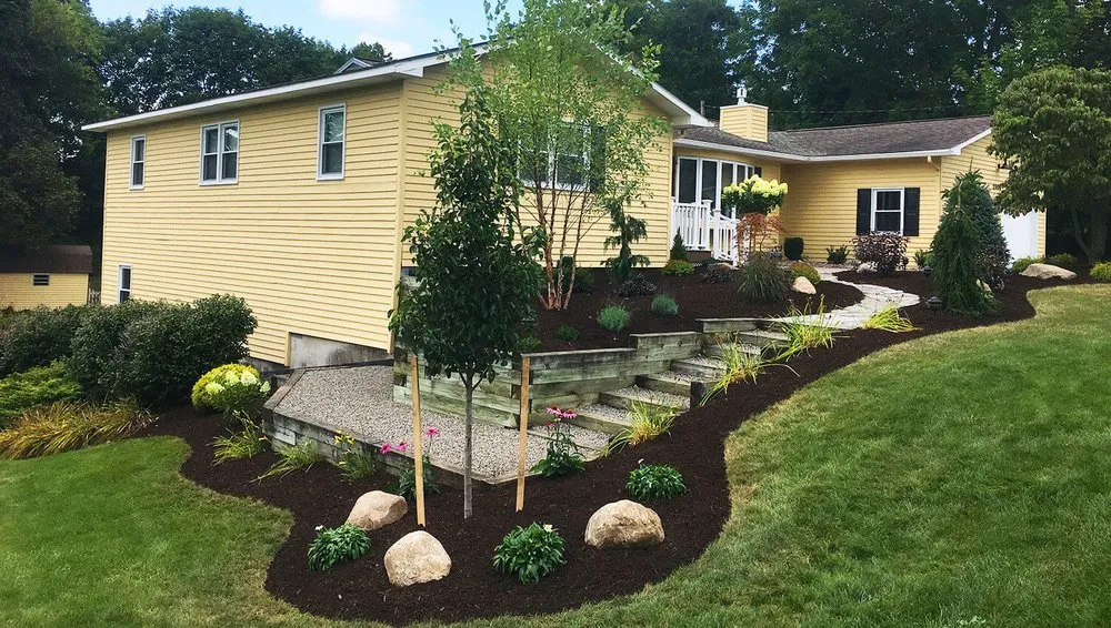 Professional yard cleanup service with custom design in Lakewood, OH by One Step Beyond