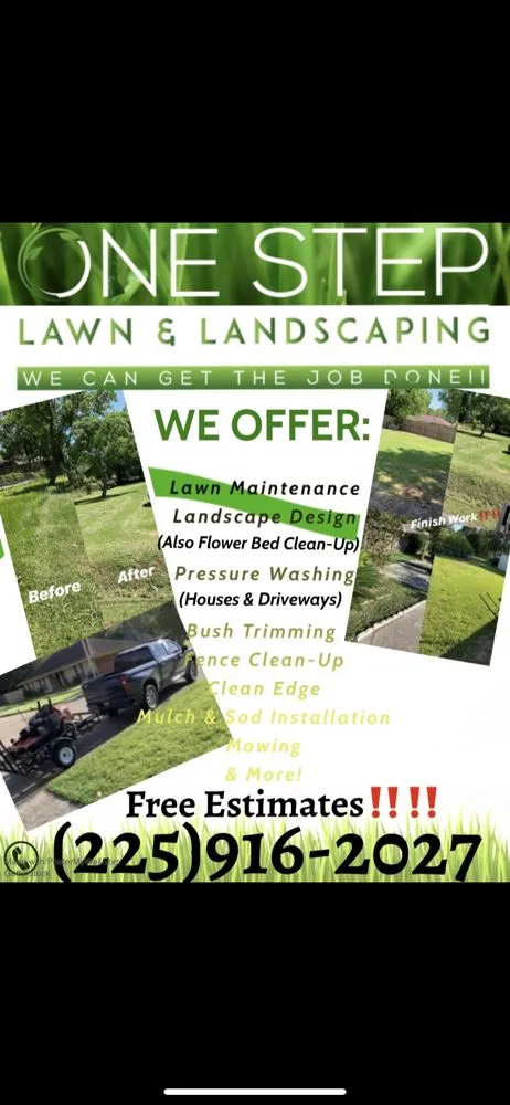 Affordable yard maintenance experts serving Baton Rouge, LA - One Step Lawn And Landscaping