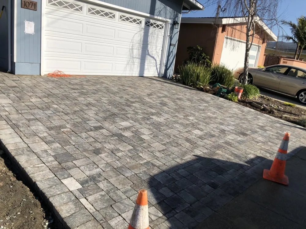 Custom garden landscaping with custom design in San Bruno, CA by One Stop Concrete Construction