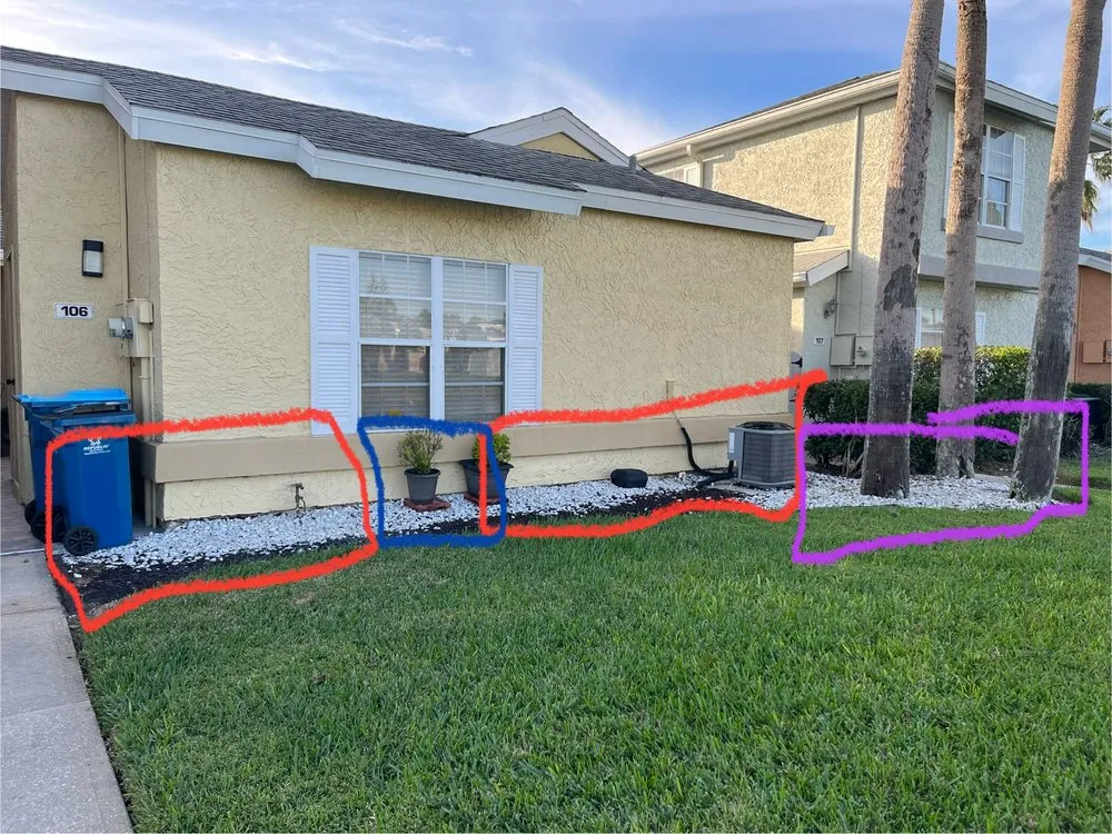 Custom garden landscaping with custom design across Palm Bay, FL - O'Neils Landscaping & Pressure Washing