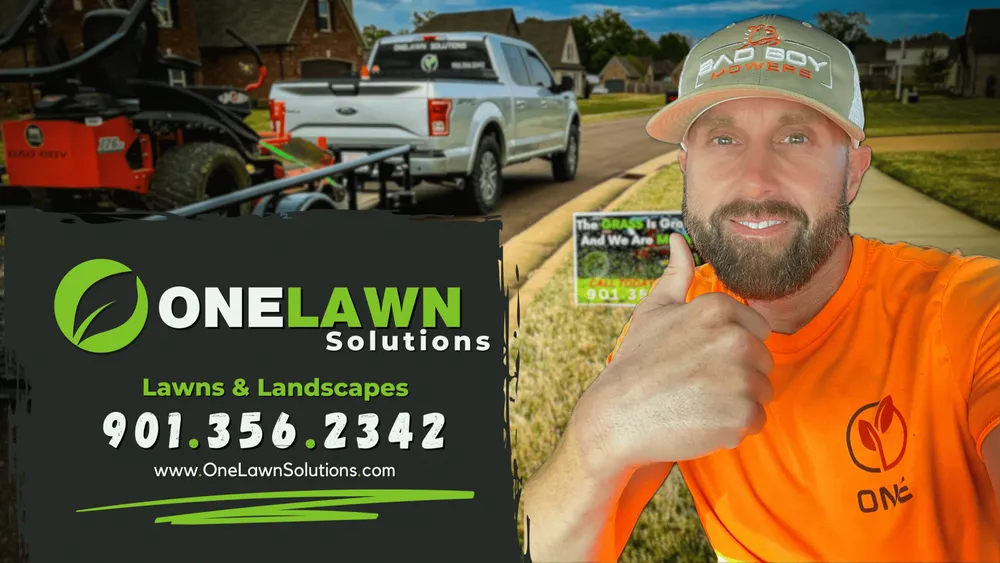 Reliable lawn mowing service with custom design in Covington, TN by OneLawn Solutions
