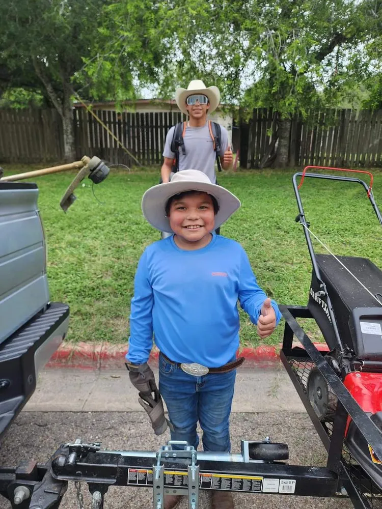 Custom outdoor landscaping in Kingsville, TX by Only Kids Lawn Care