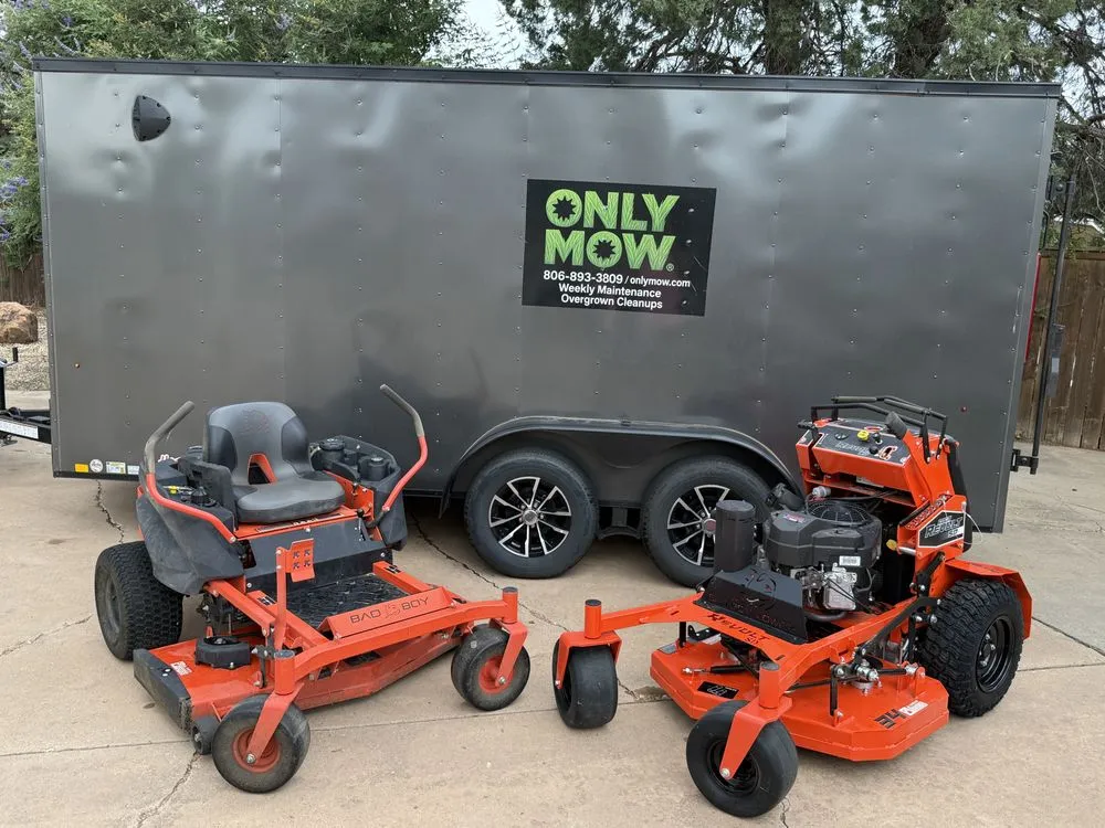 Trusted outdoor landscaping with custom design in Lubbock, TX by OnlyMow