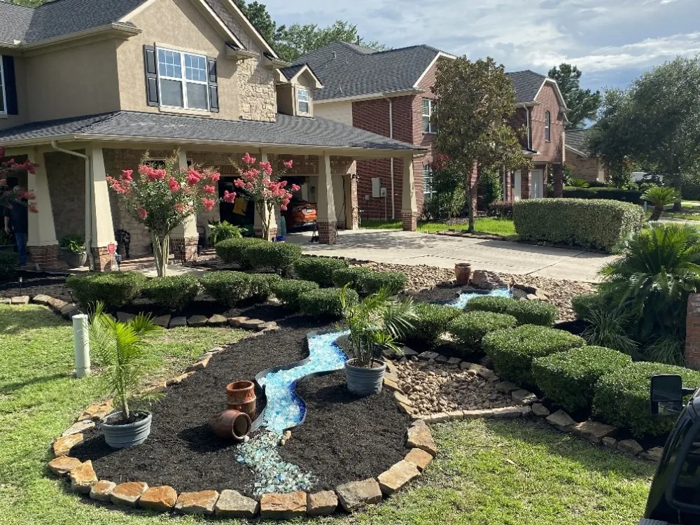 Custom yard maintenance in Humble, TX by Opal Green Landscaping