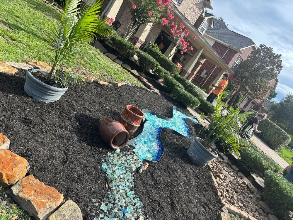 Custom lawn mowing service for outdoor upgrades across Humble, TX - Opal Green Landscaping