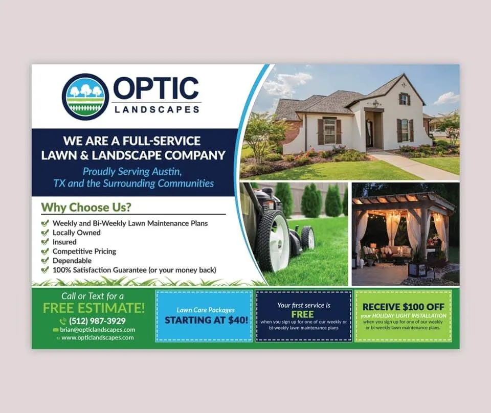 Local landscaping services with custom design across Bee Cave, TX - Optic Landscapes