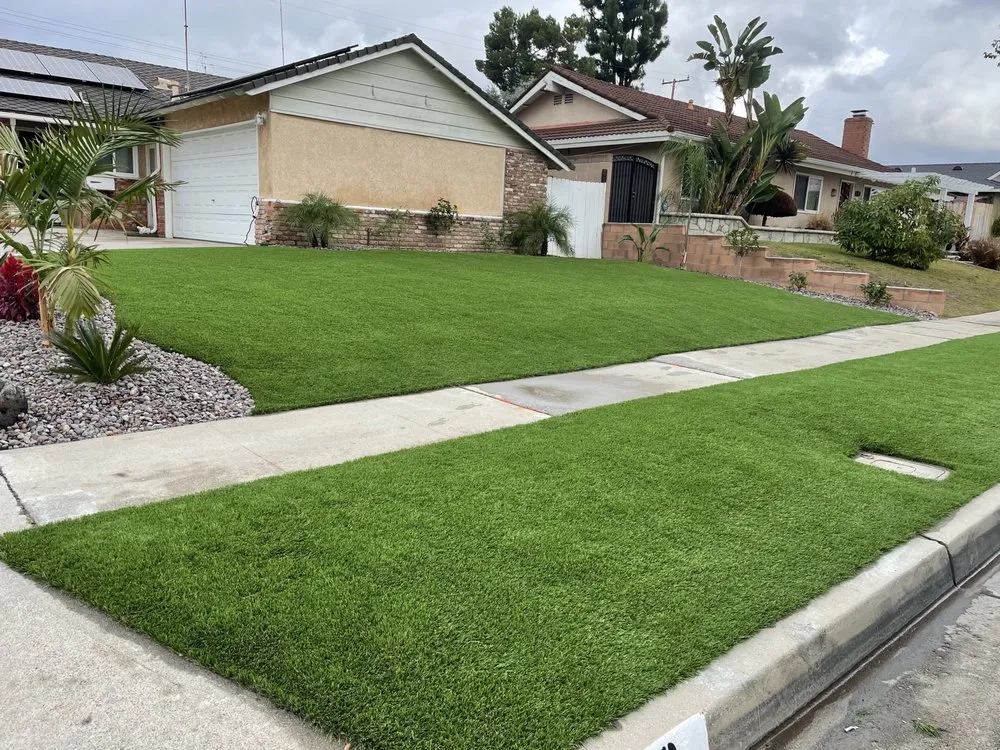 Professional landscape installation in Corona, CA by Orange County Synthetic Grass