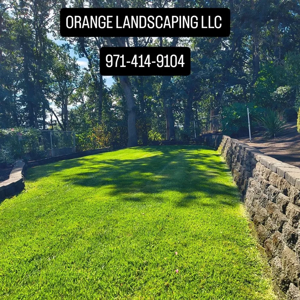 Affordable lawn mowing service in Woodburn, OR by Orange Landscape