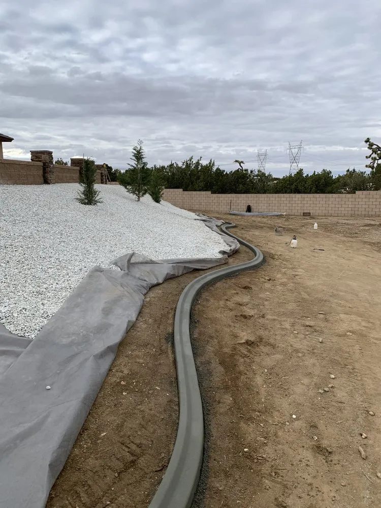 Custom landscape installation in Victorville, CA by Orange Stone Concrete & Landscaping