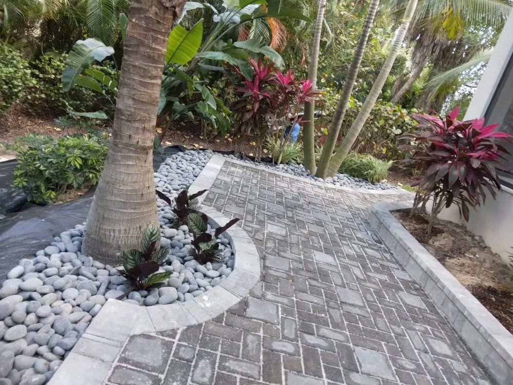 Professional garden landscaping for homes in Naples, FL by Orchid Lawn Services