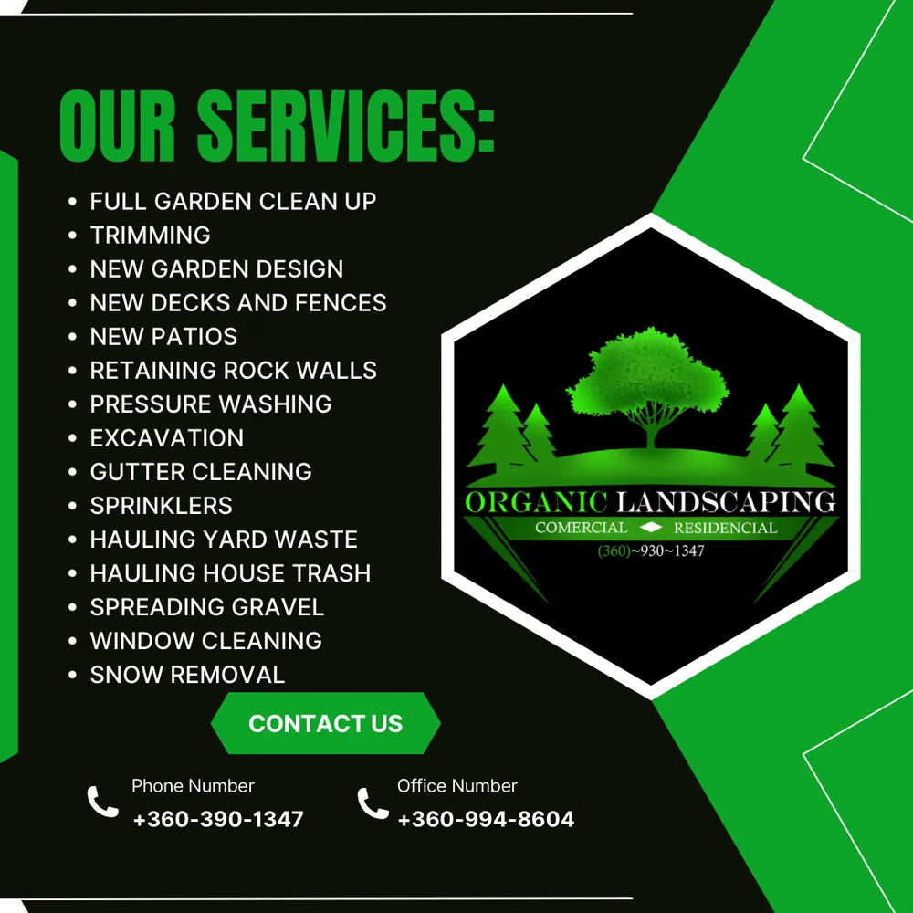 Local yard maintenance experts serving Poulsbo, WA - Organic Landscaping