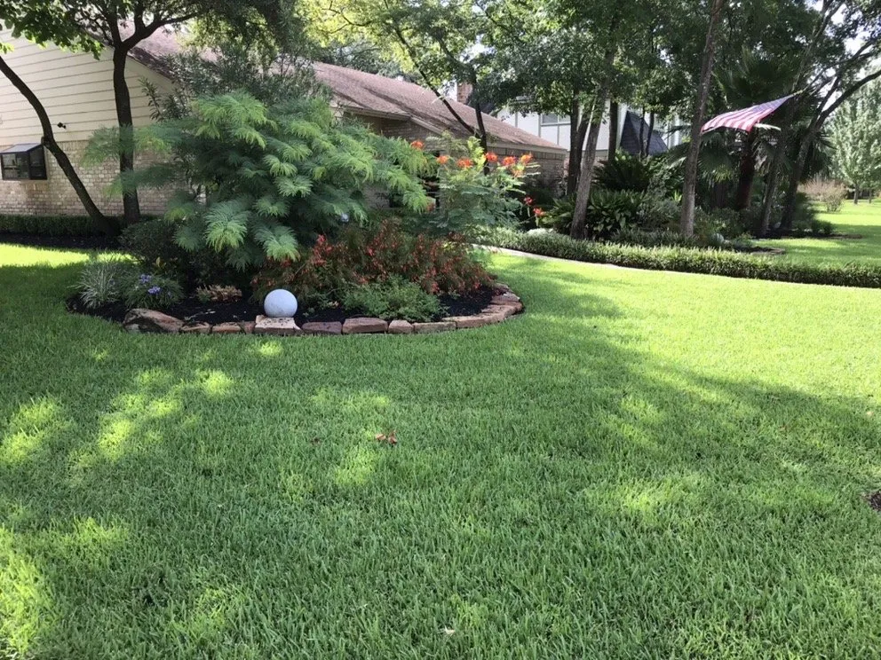 Professional yard cleanup service with custom design in Richmond, TX by Orglawn
