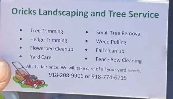 Oricks Landscaping And Tree Service