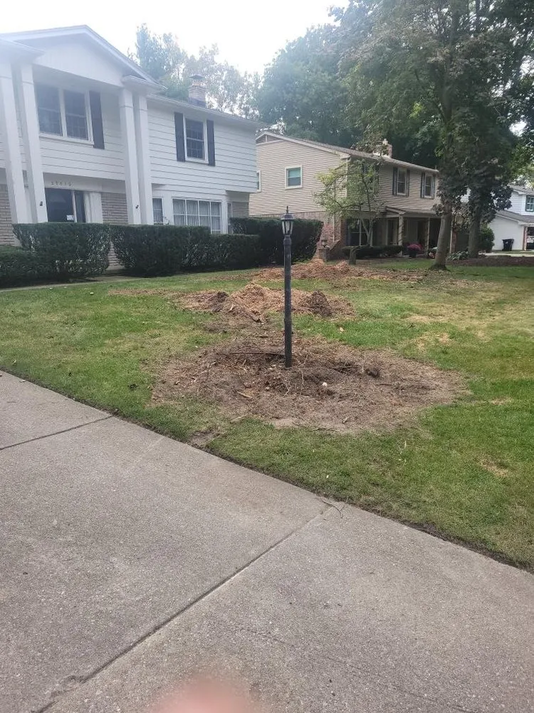 Custom landscape installation in Milford, MI by Original D&L Tree Service