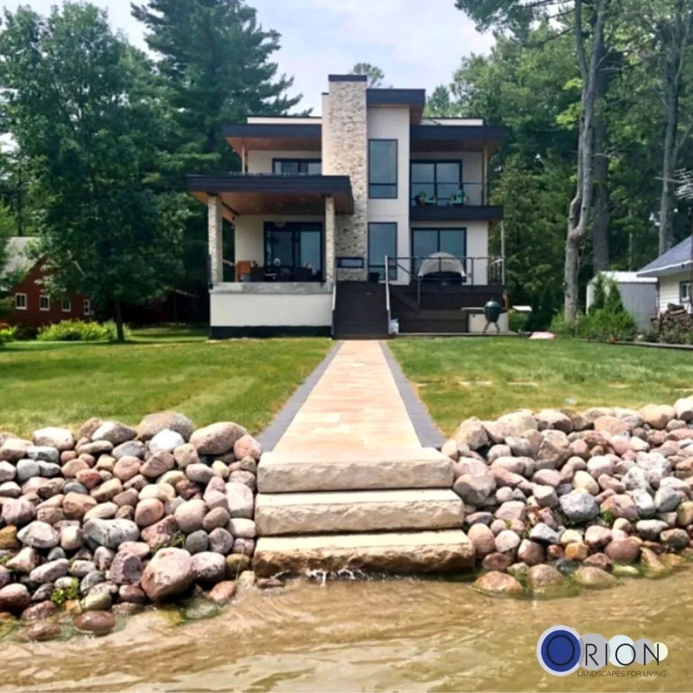 Custom landscape installation in Clintonville, WI - Orion Landscapes For Living